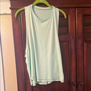 SHEIN Green Asymmetrical Sleeveless Tank Top